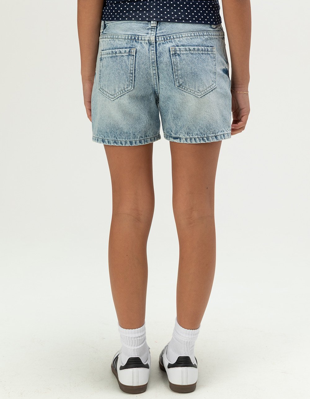 RSQ Girls Midi Shorts - LIGHT WASH