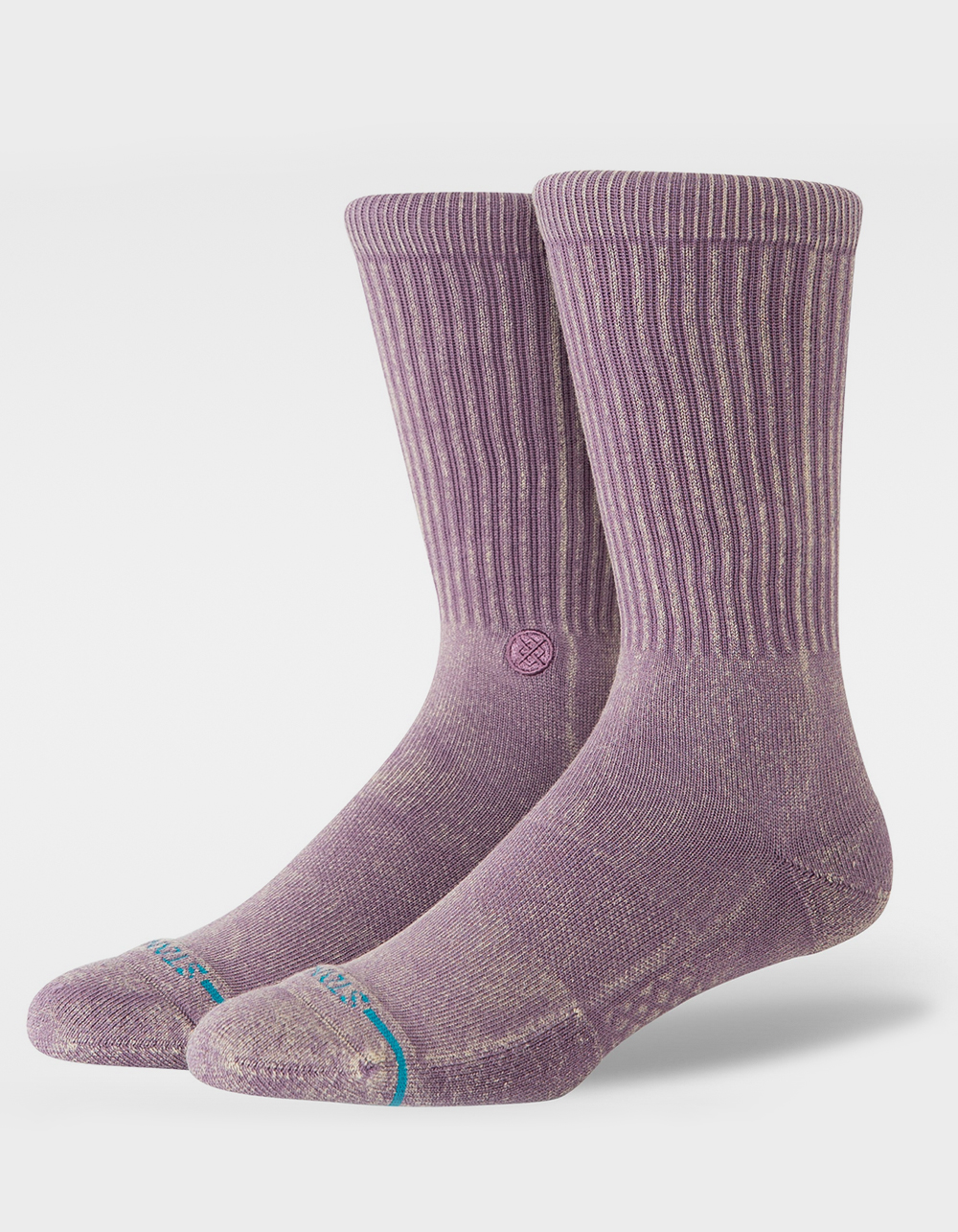 STANCE Icon Dyed Crew Socks - EGGPLANT