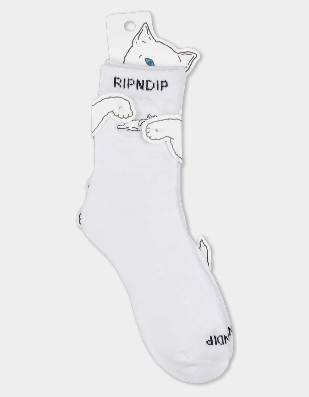 RIP N DIP Castanza Mens Mid Crew Socks - WHITE