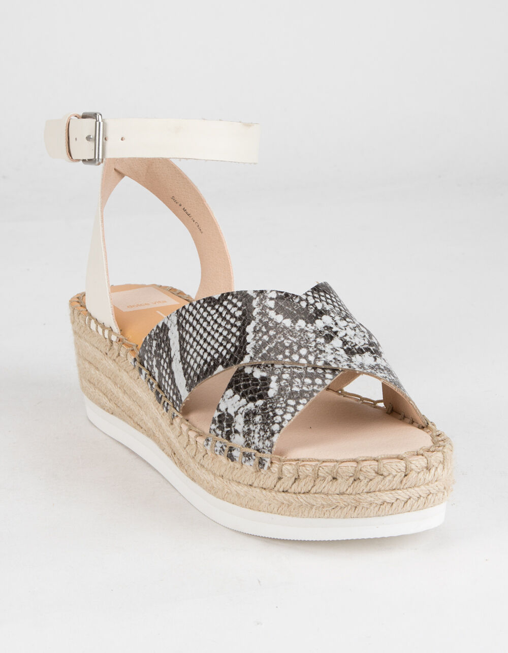 DOLCE VITA Snake Print Crisscross Womens Platform Sandals