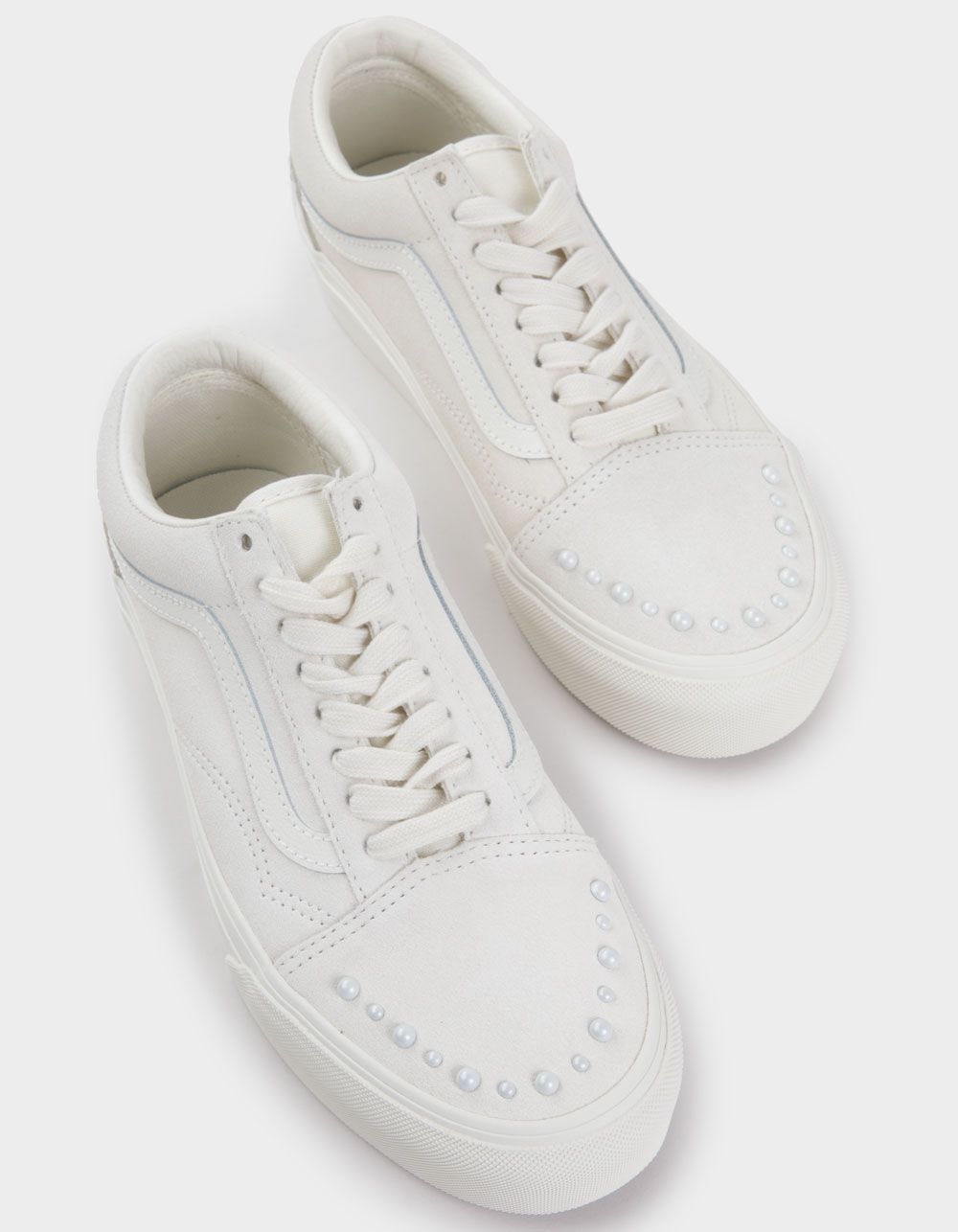 VANS Old Skool Pearls Womens Platform Shoes - CREAM