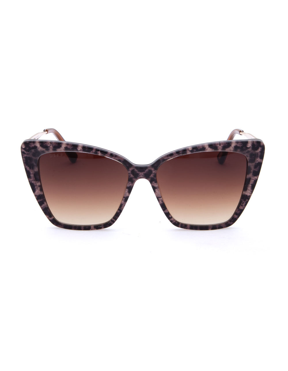 DIFF EYEWEAR Becky II Leopard Tortoise & Brown Sunglasses LEOPARD