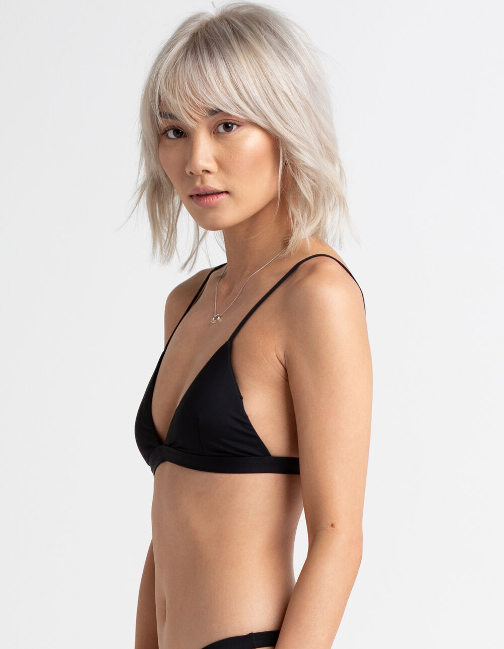 FULL TILT Fixed Triangle Bikini Top - BLACK
