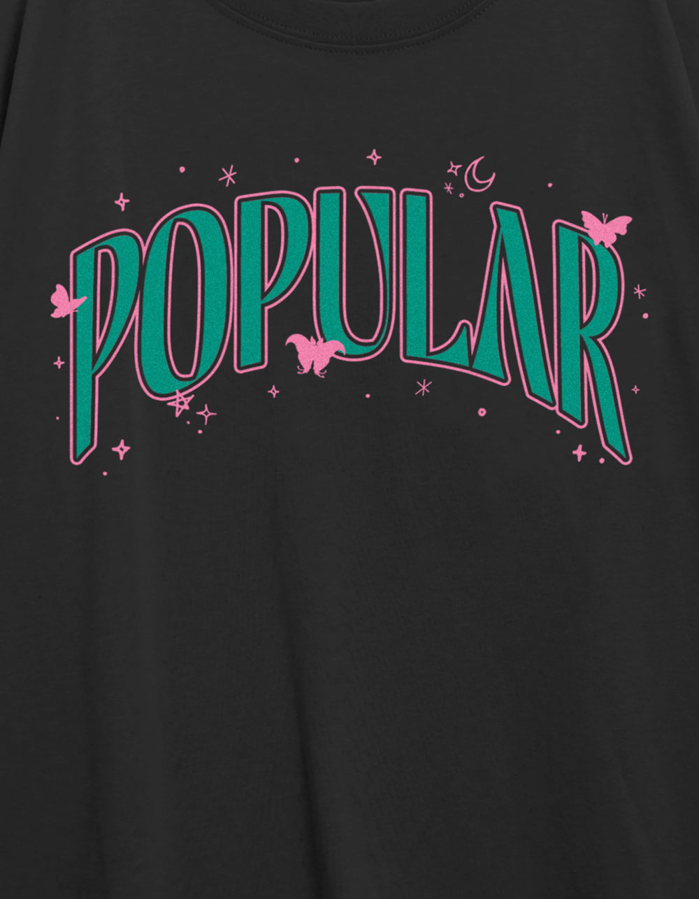 WICKED Popular Arch Unisex Oversized Tee - BLACK