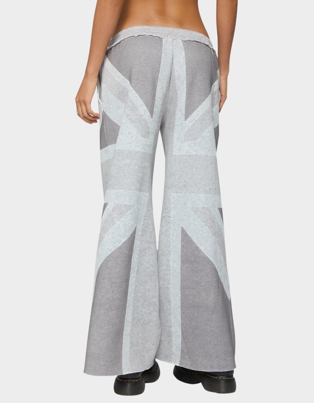 EDIKTED London Rush Wide Leg Sweatpants - GRAY
