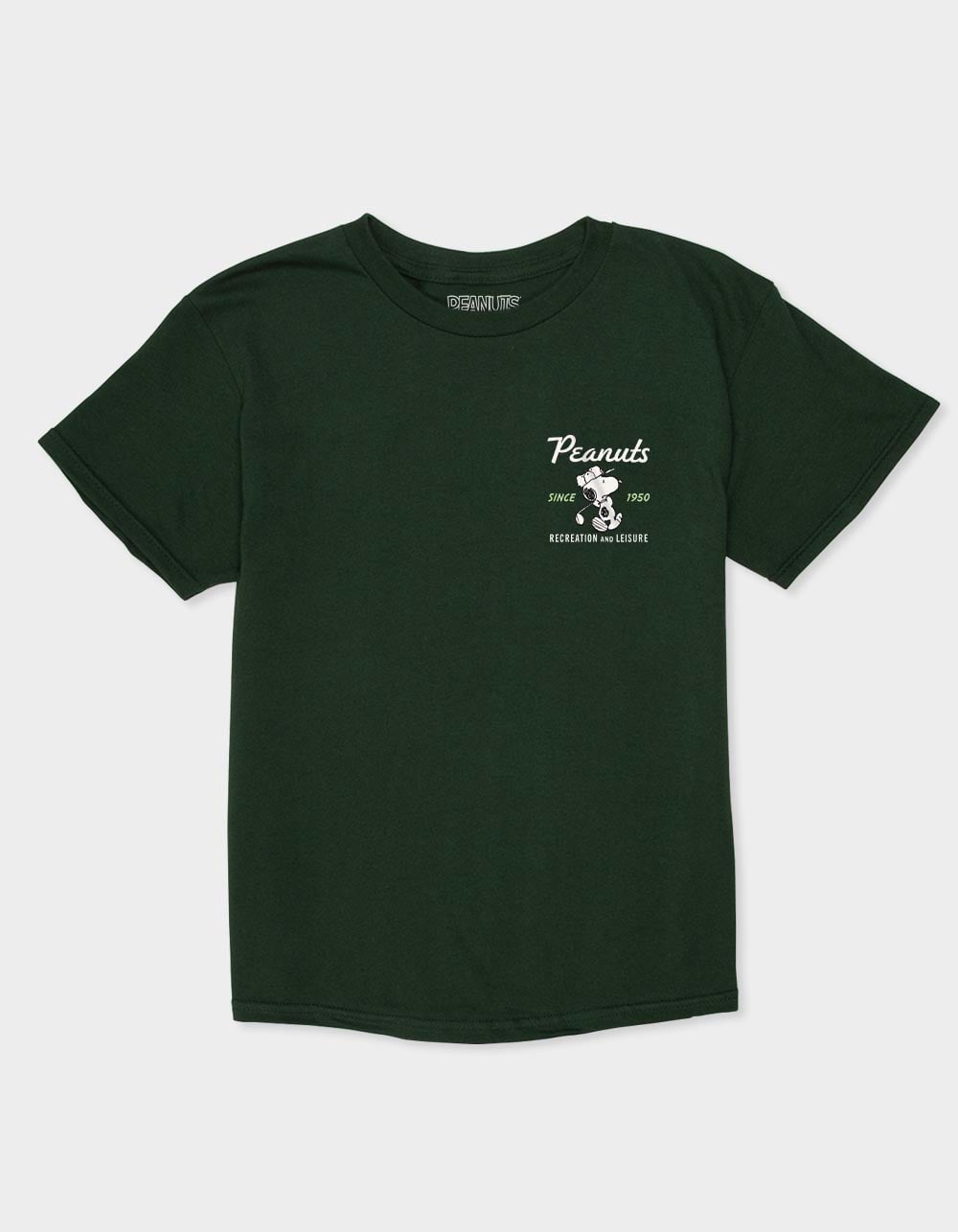 PEANUTS Recreation And Leisure Unisex Kids Tee - FOREST