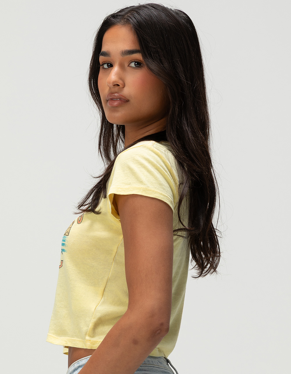 BILLABONG Going Womens Crop Tee - YELLOW