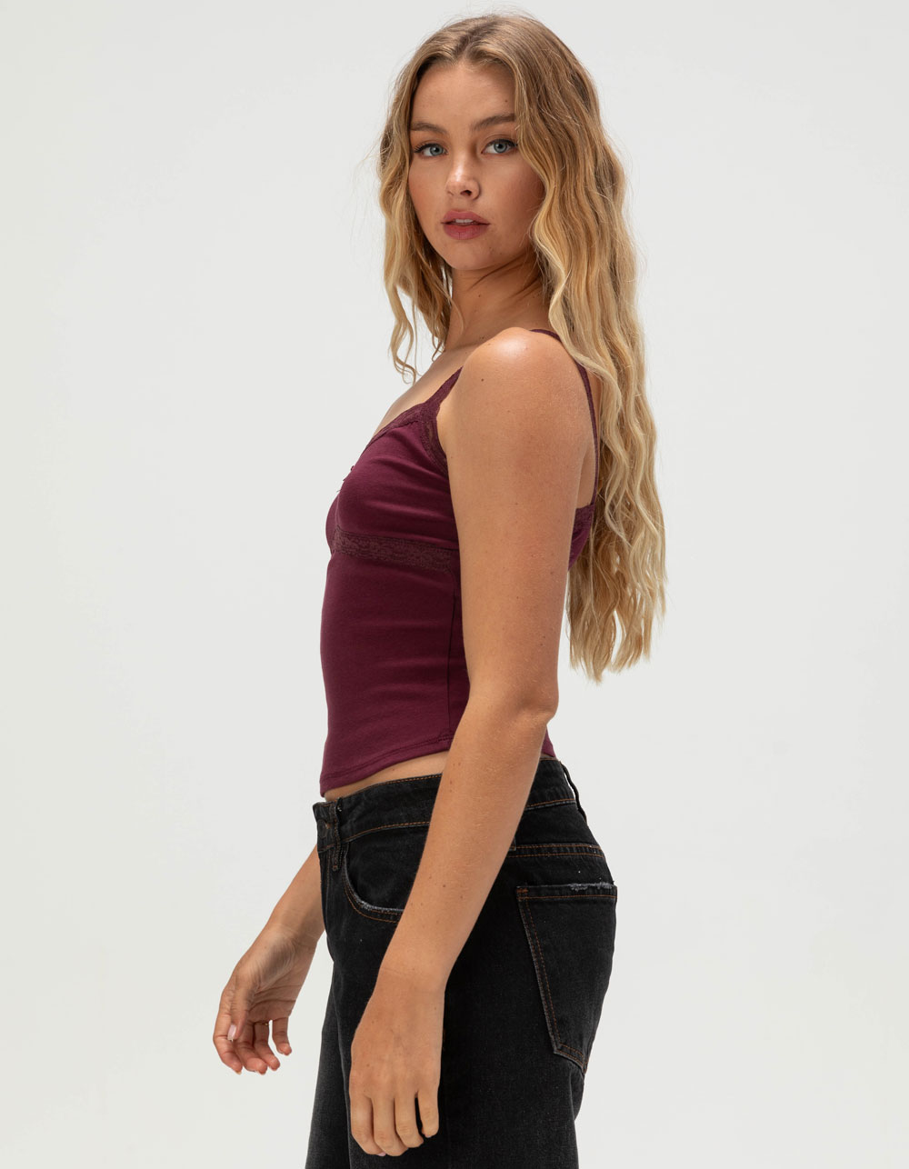 TILLYS Lace Trim Womens Cami