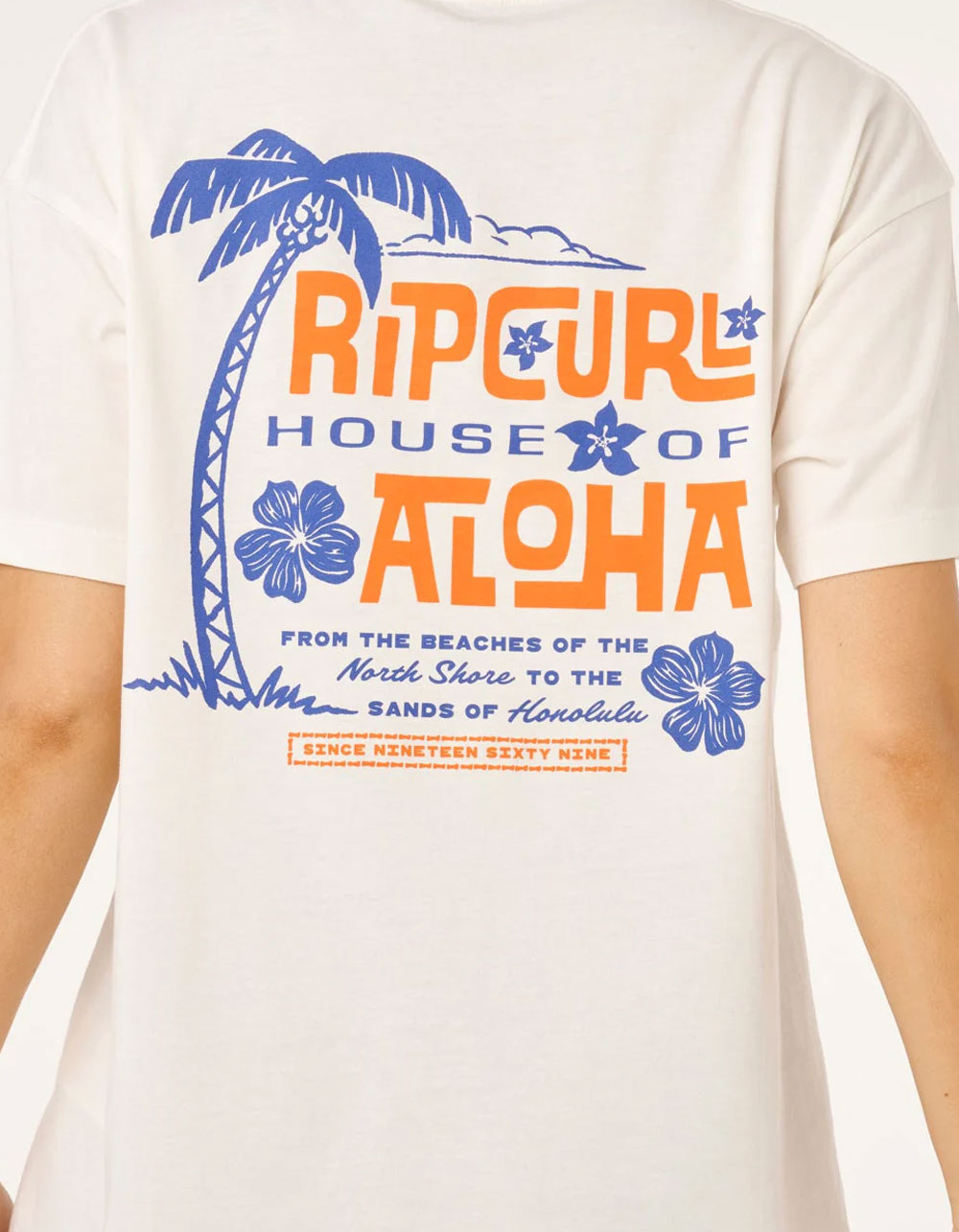 RIP CURL Aloha State Womens Relaxed Tee - BONE