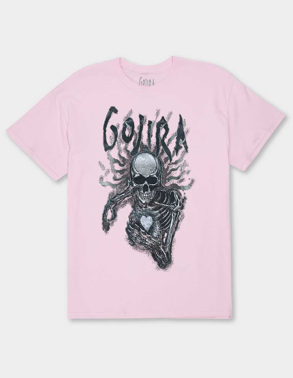 GOJIRA Skeleton Heart Unisex Tee - LIGHT PINK