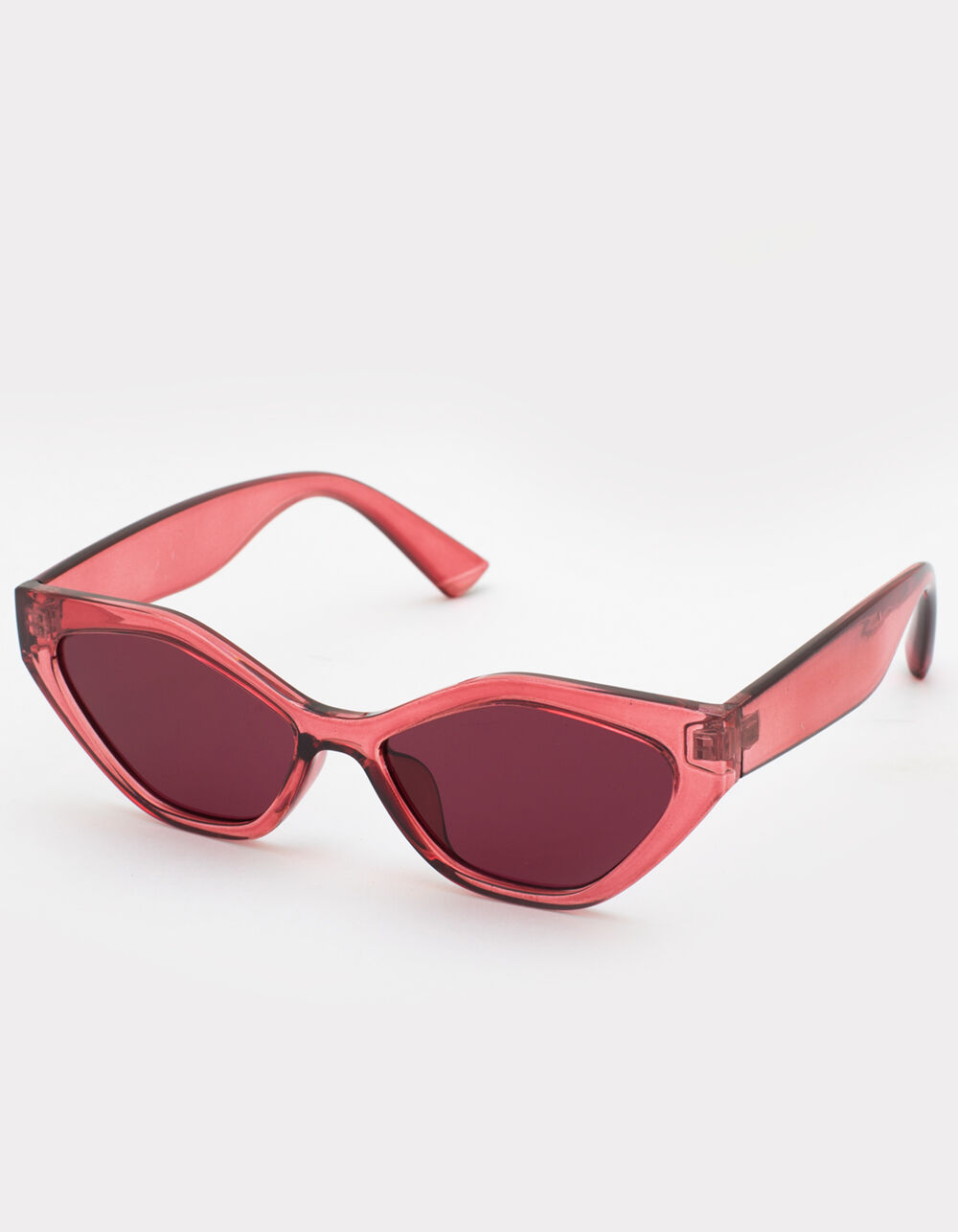 Jessie Angular Cat Eye Sunglasses RED Tillys
