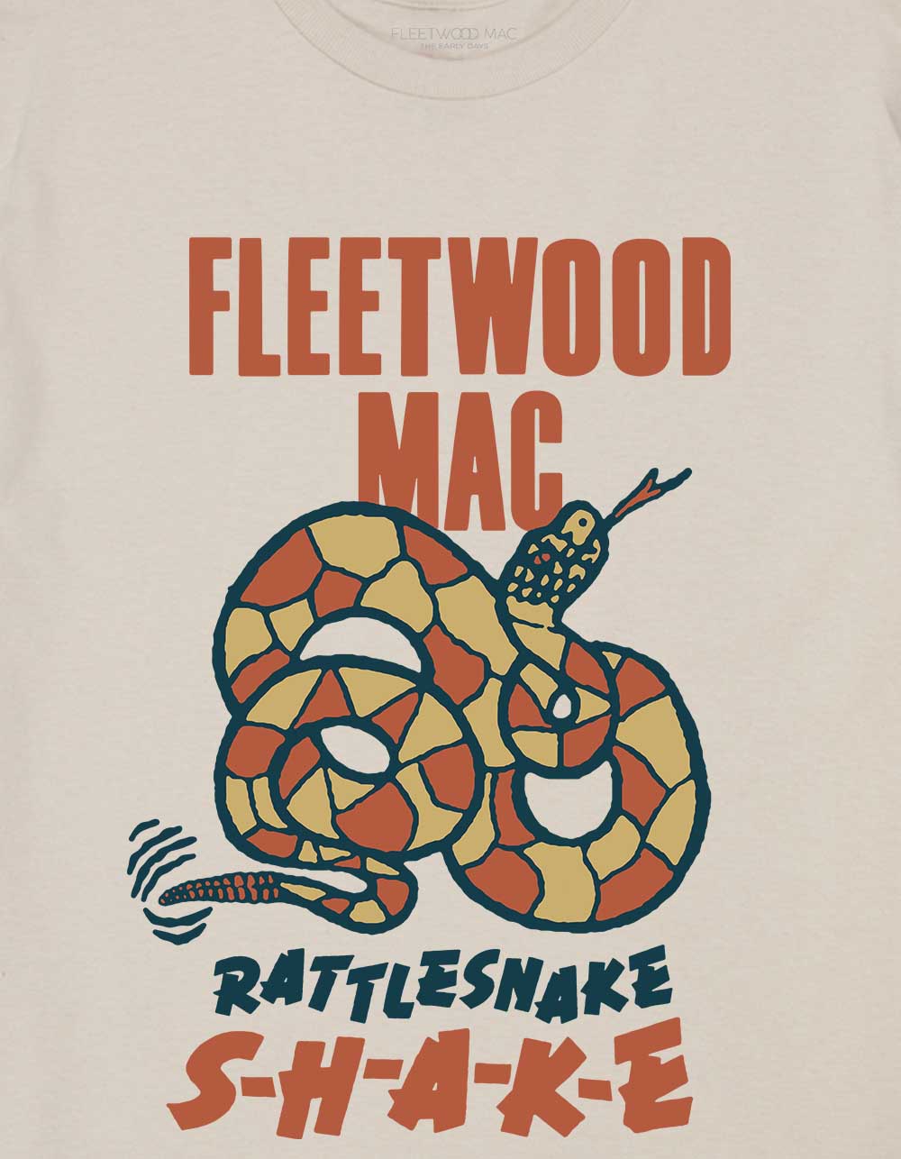 FLEETWOOD MAC Rattlesnake Shake Unisex Tee - SAND