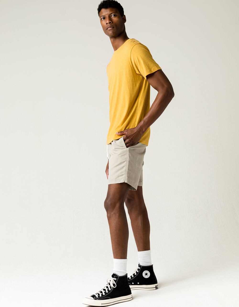 RSQ Nylon Mens Vintage Khaki Shorts VINTAGE KHAKI Tillys