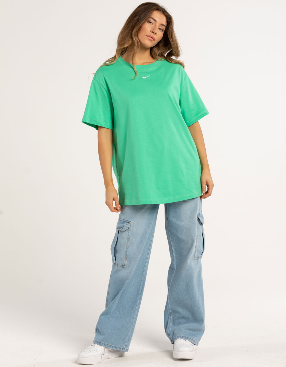 NIKE Sportswear Essentials Womens Boyfriend Tee GREEN Tillys