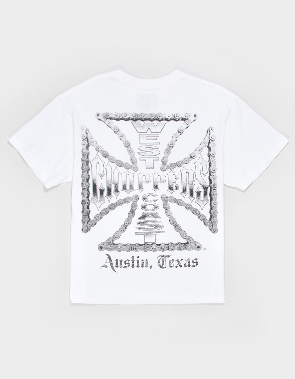 WEST COAST CHOPPERS Broken Spoke Mens Boxy Tee - WHITE