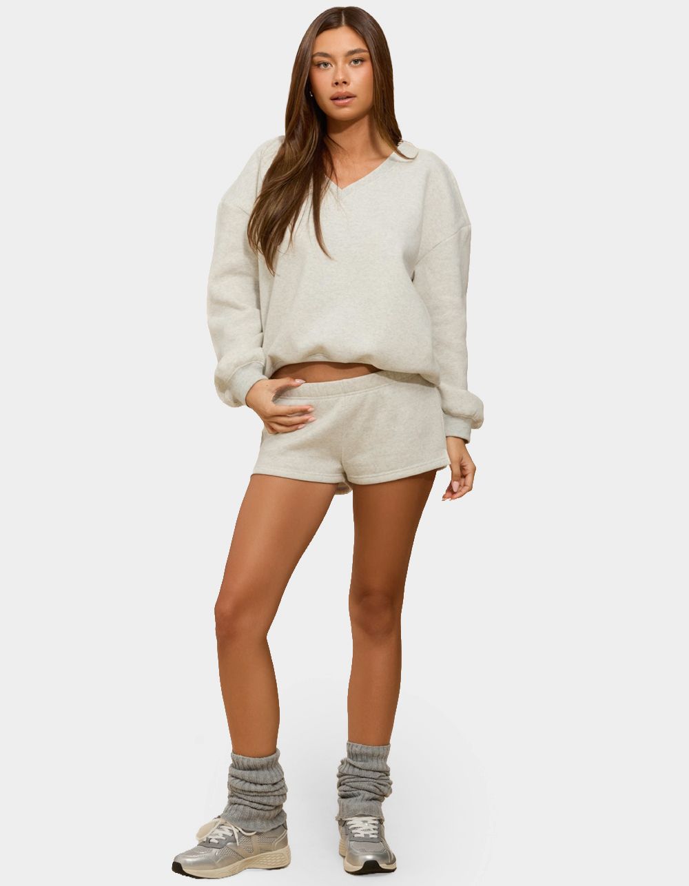 EDIKTED Bronte Sweat Shorts - GRAY