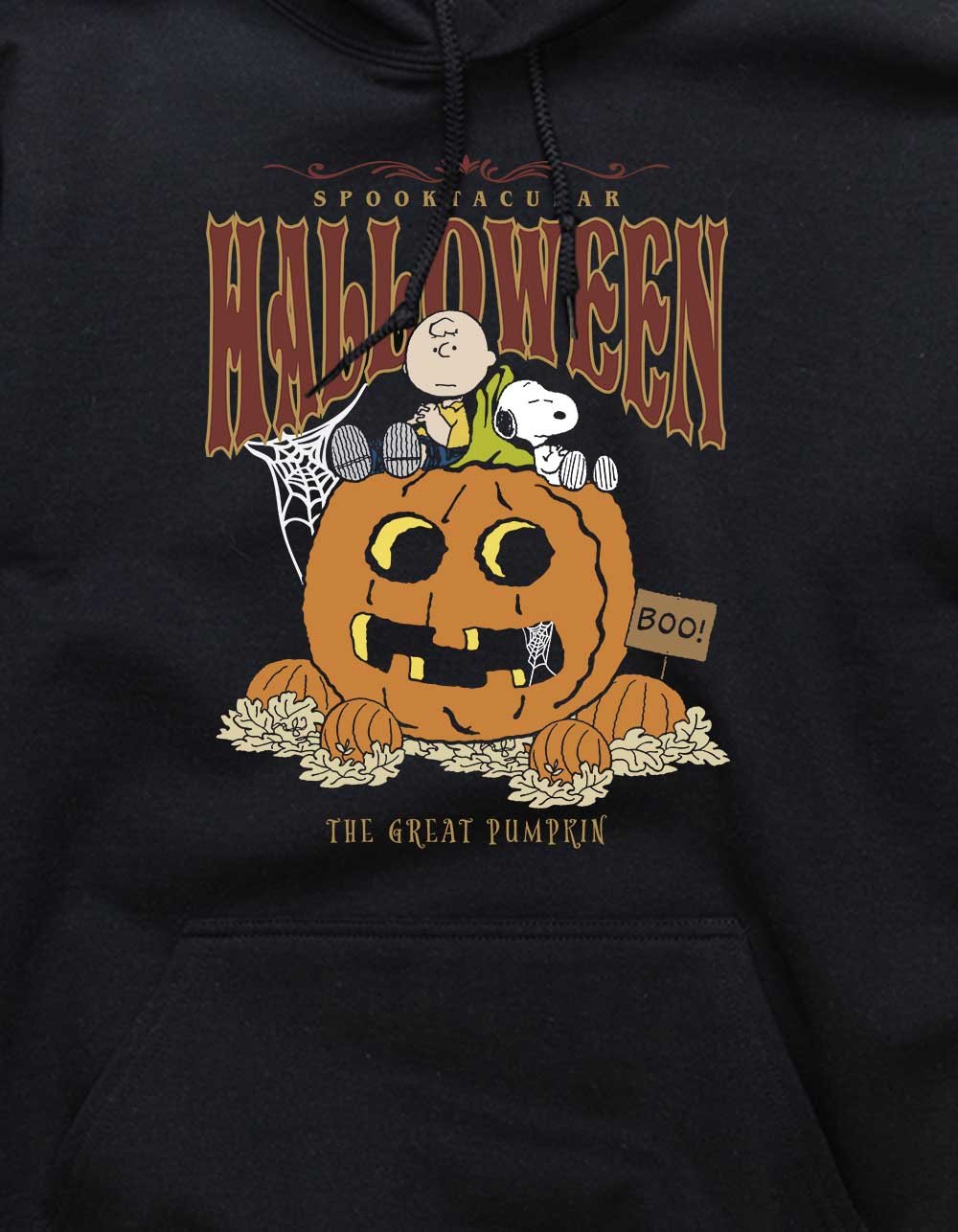 PEANUTS Spooktacular Halloween Unisex Hoodie - BLACK