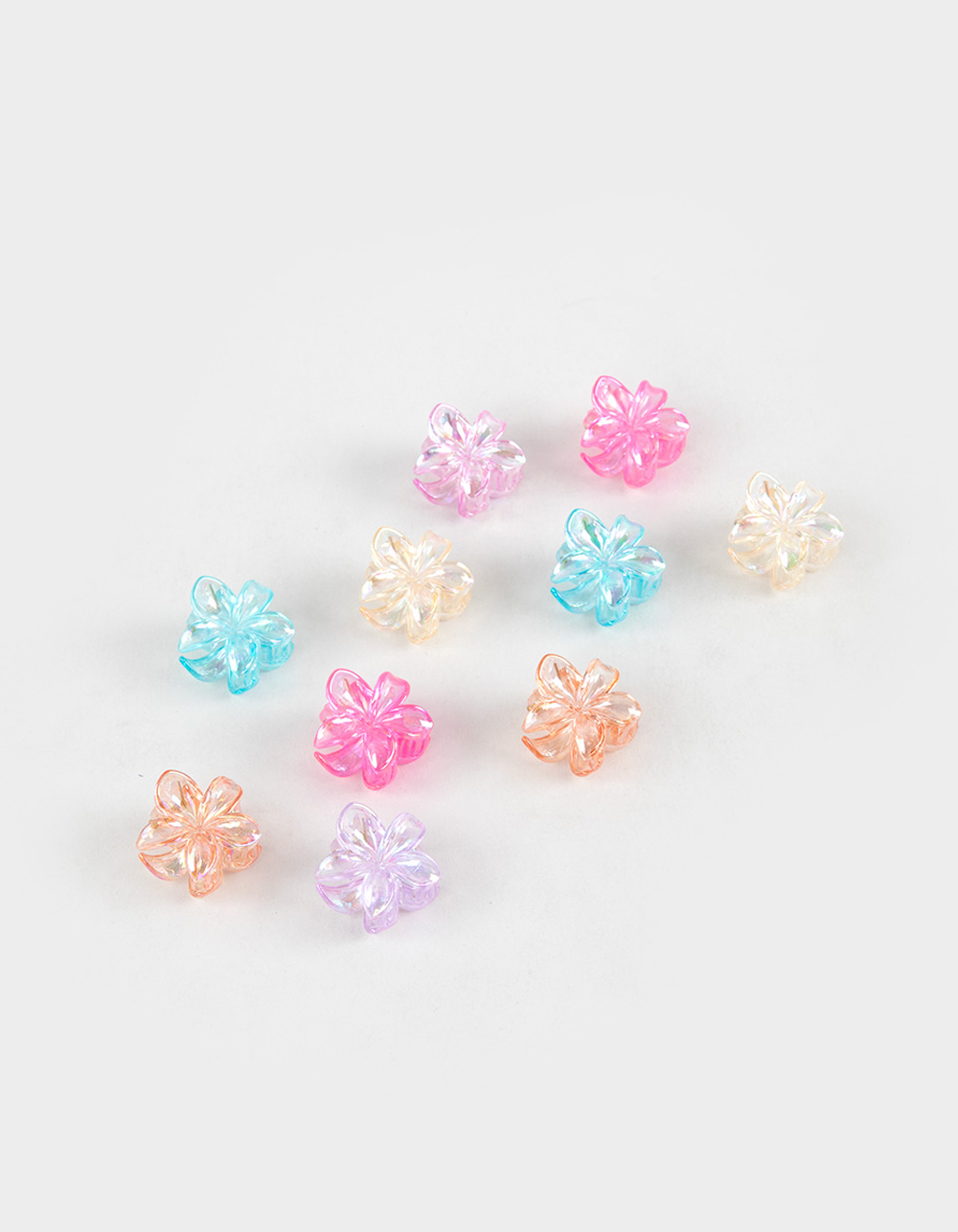 FULL TILT 10 Pack Mini Flower Claw Clips - MULTI