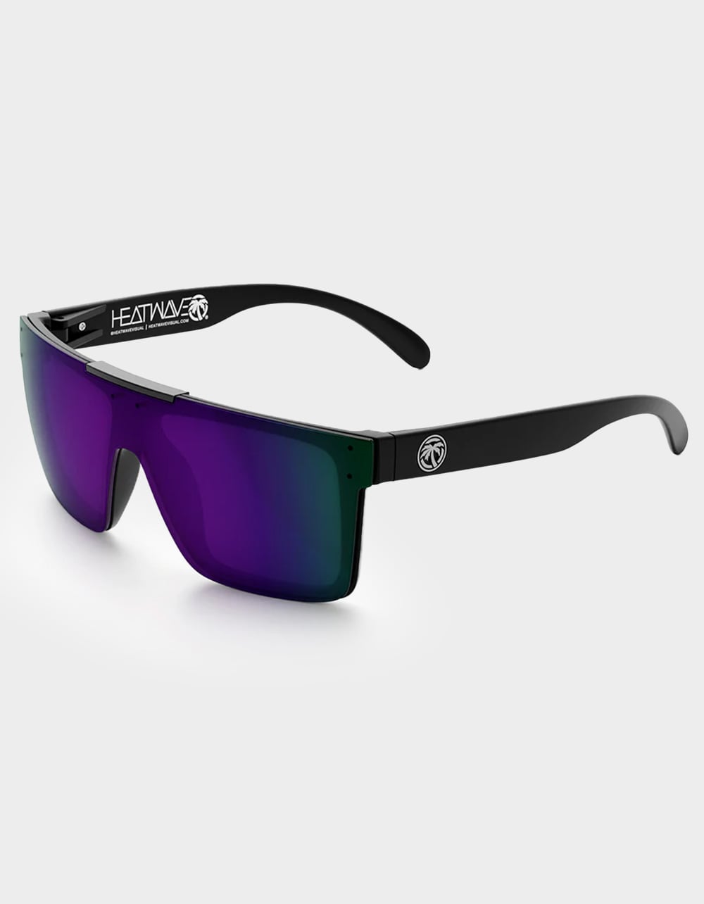 HEAT WAVE VISUAL Quatro Z87 Ultra-Violet Sunglasses - BLACK/PURPLE