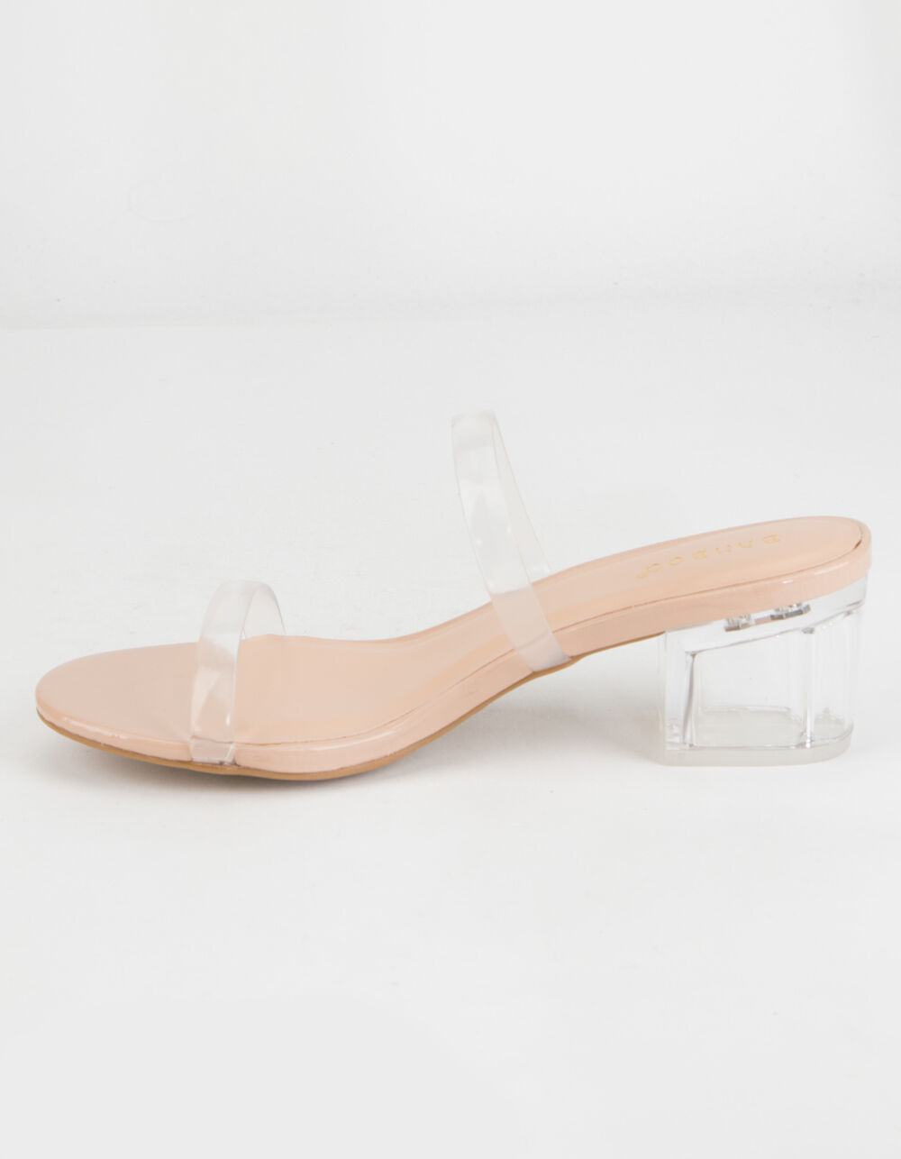 BAMBOO Lucite Double Strap Womens Heels - NUDE | Tillys