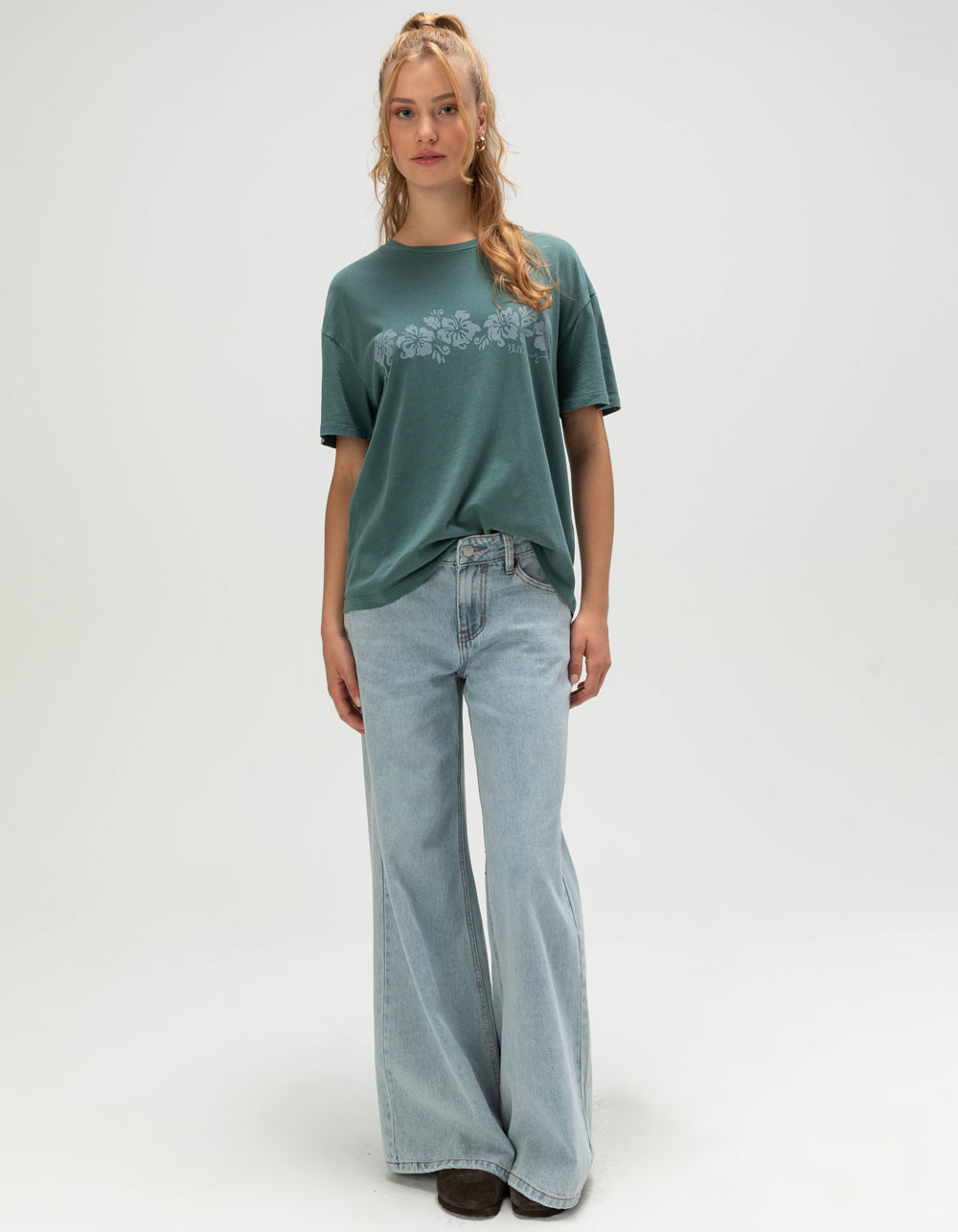 BILLABONG Dream Womens Oversized Tee - TEAL GREEN