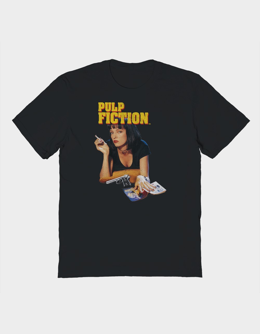PULP FICTION Mia Wallace Smoke Unisex Tee - BLACK