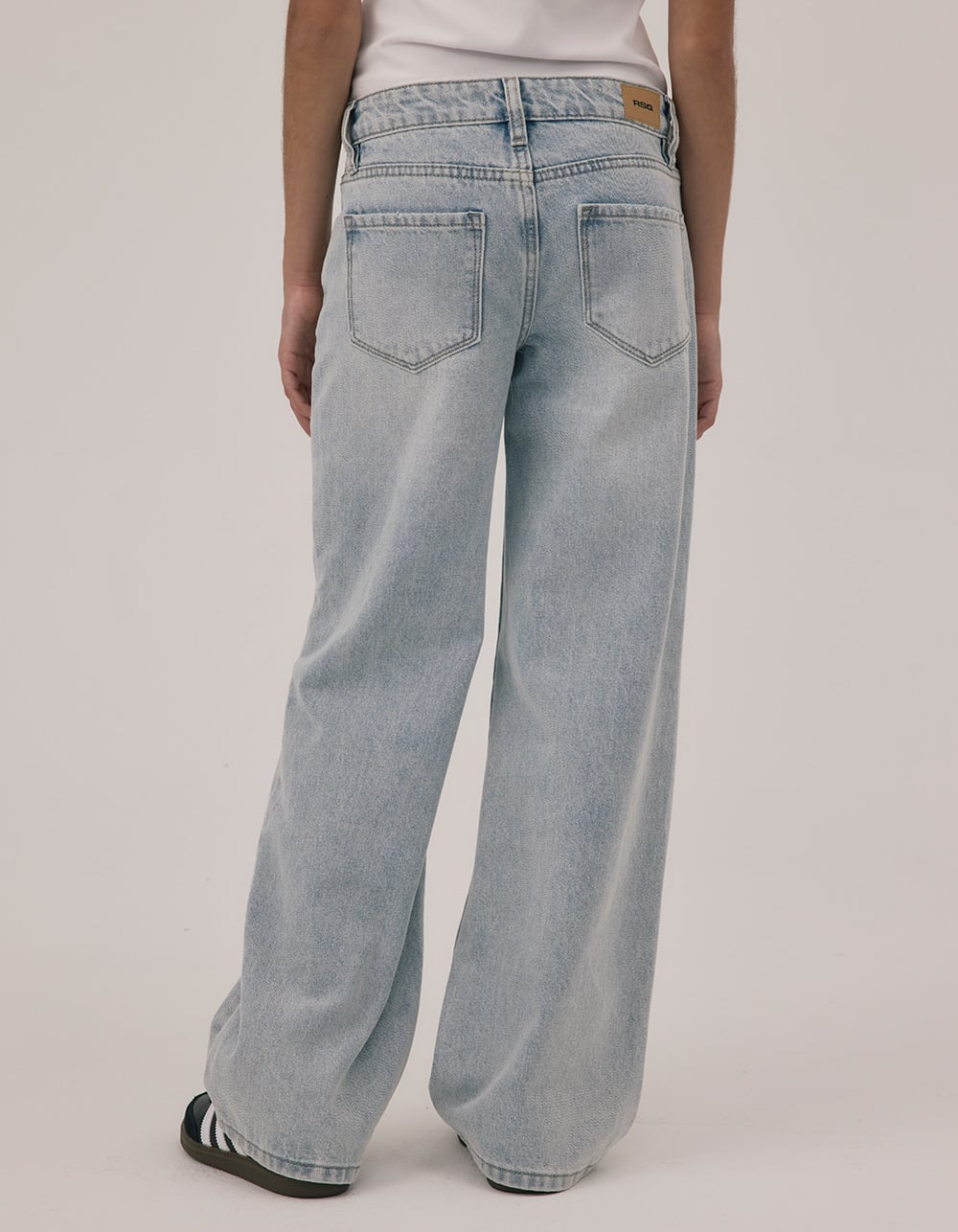 RSQ Girls Low Rise Wide Leg Jeans - LIGHT WASH
