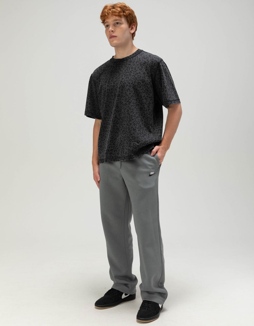 NIKE Sportswear Club Fleece Mens Bungee Pants - HEATHER GRAY