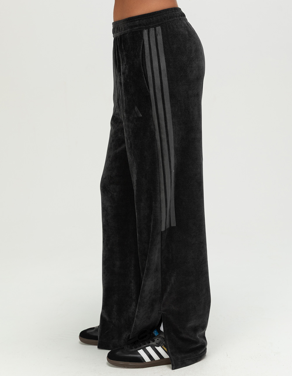 ADIDAS Tiro Womens Velour Flared Pants - BLACK