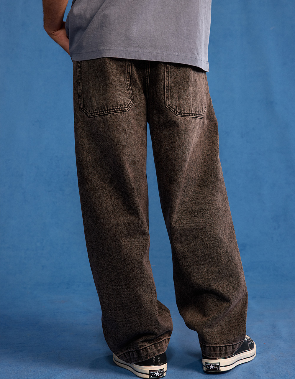 RSQ Mens Skater Baggy Jeans - WASHED BLACK