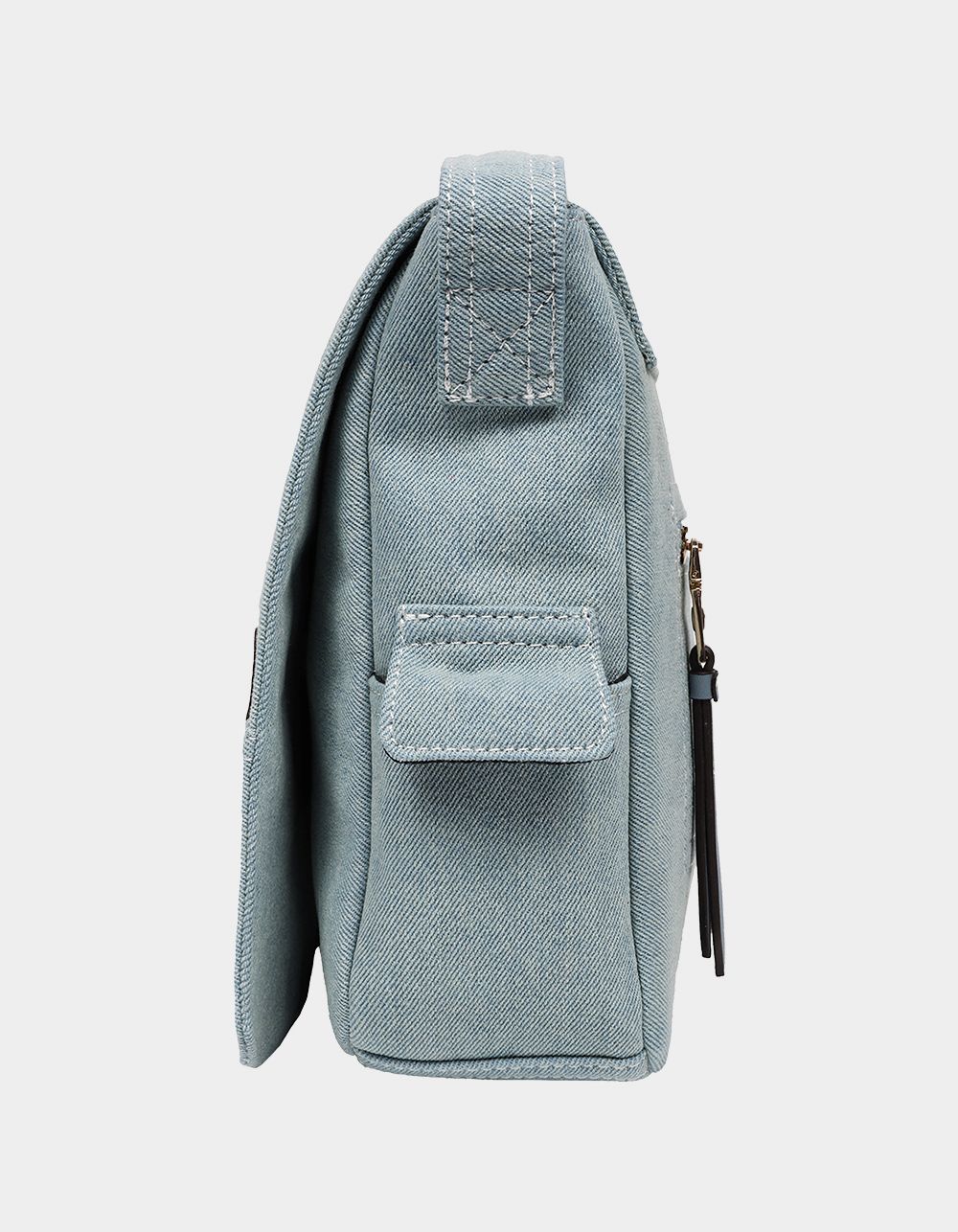 TRUE RELIGION Multi Patch Denim Messenger Bag - DENIM