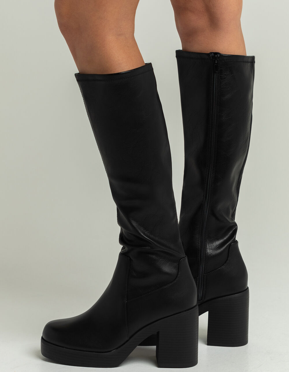 Womens Black Knee Length Boots Outlet | bellvalefarms.com