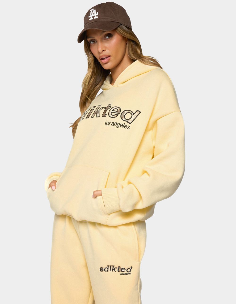 Edikted West Coast Hoodie - LT YELLOW