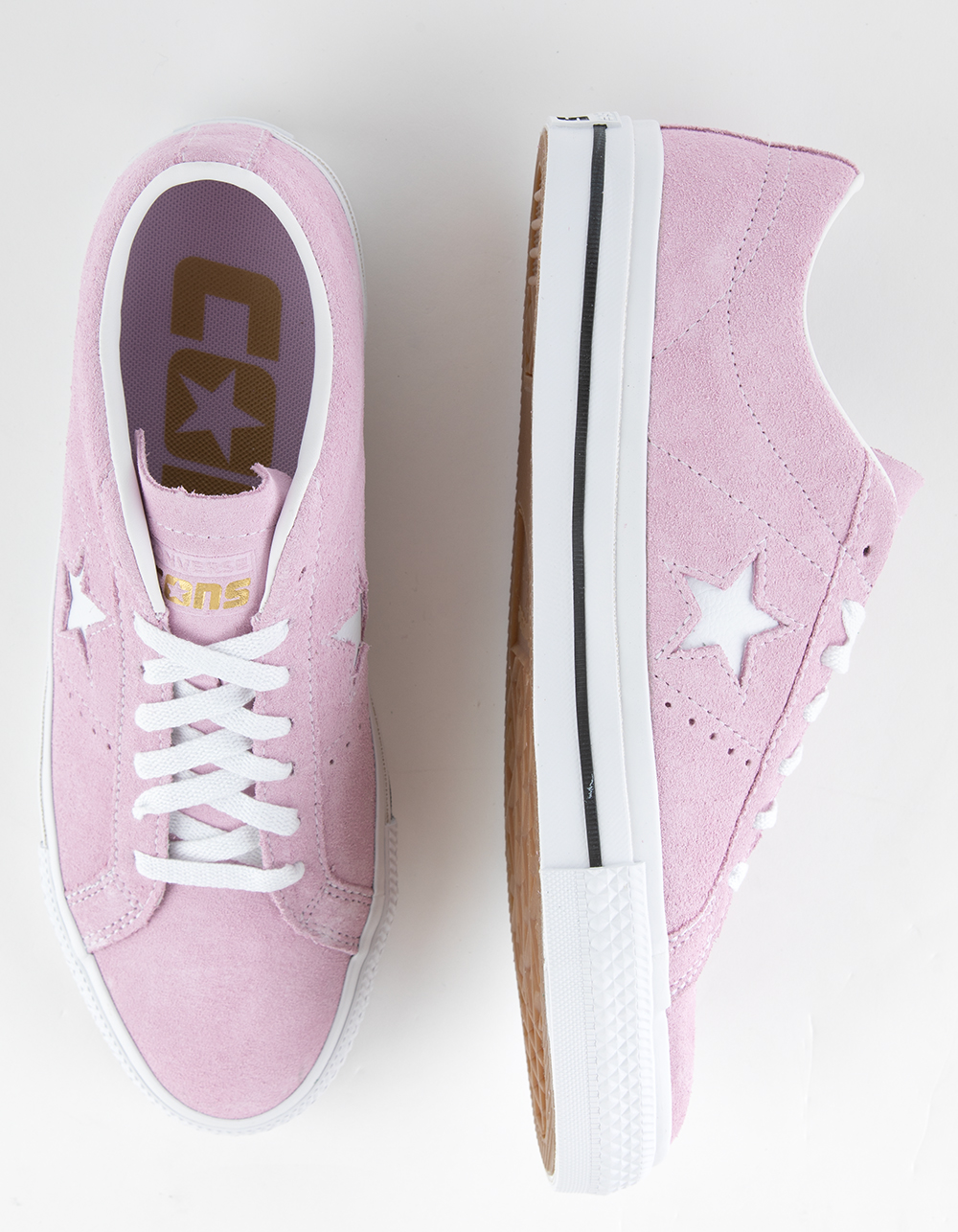 CONVERSE One Star Pro Suede Shoes - PNK/WHT