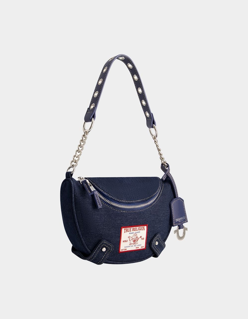 TRUE RELIGION Chain Handle Denim Hobo Bag - DENIM