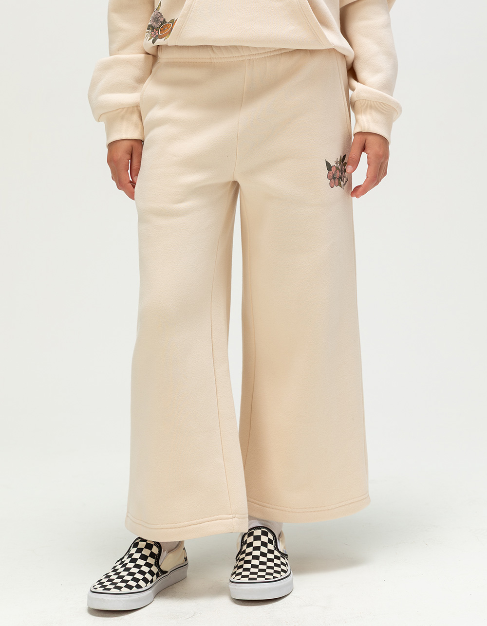 O'NEILL Larson Girls Wide Leg Sweatpants - IVORY