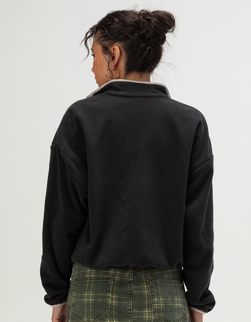 NIKE Sportswear Club Fleece Womens Loose Cozy Track Jacket - BLACK