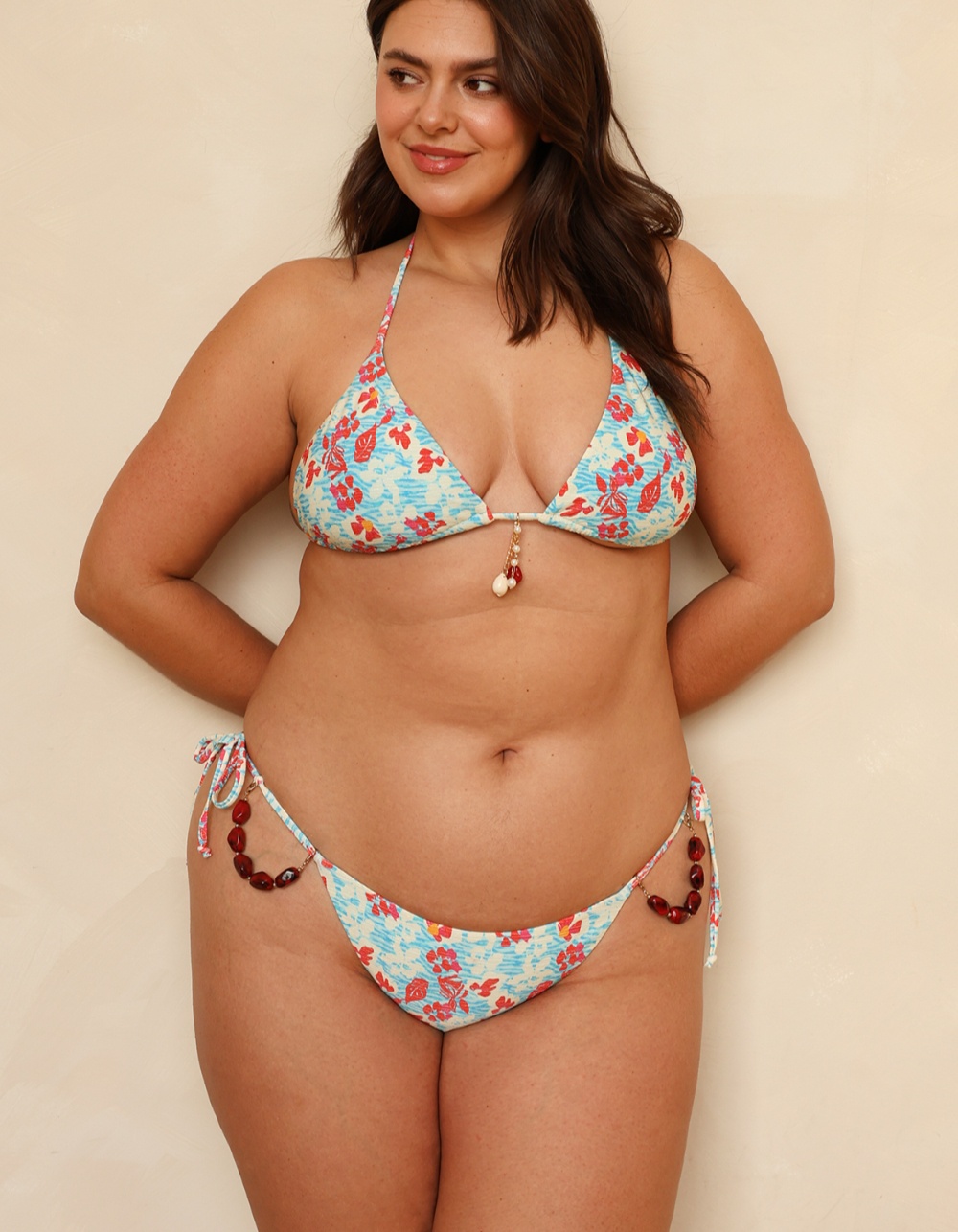 DIPPIN' DAISY'S Palm Triangle Bikini Top - LIGHT BLUE