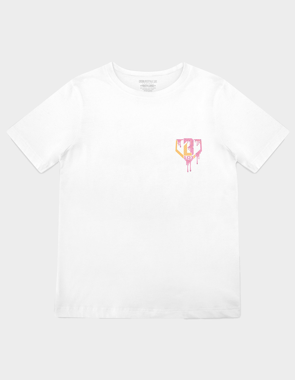 BASEBALL LIFESTYLE 101 Ice Cream Boys Tee - WHITE