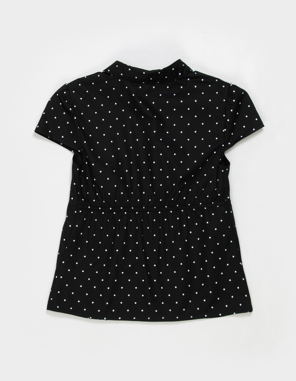 FULL TILT Girls Button Front Top - BLK/WHT