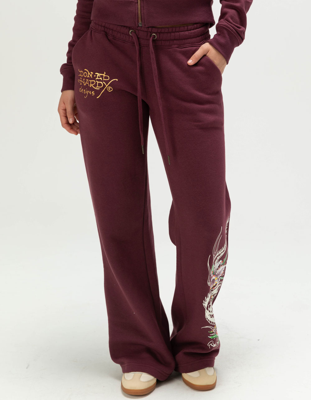 ED HARDY Tigers Womens Sweatpants - FIG