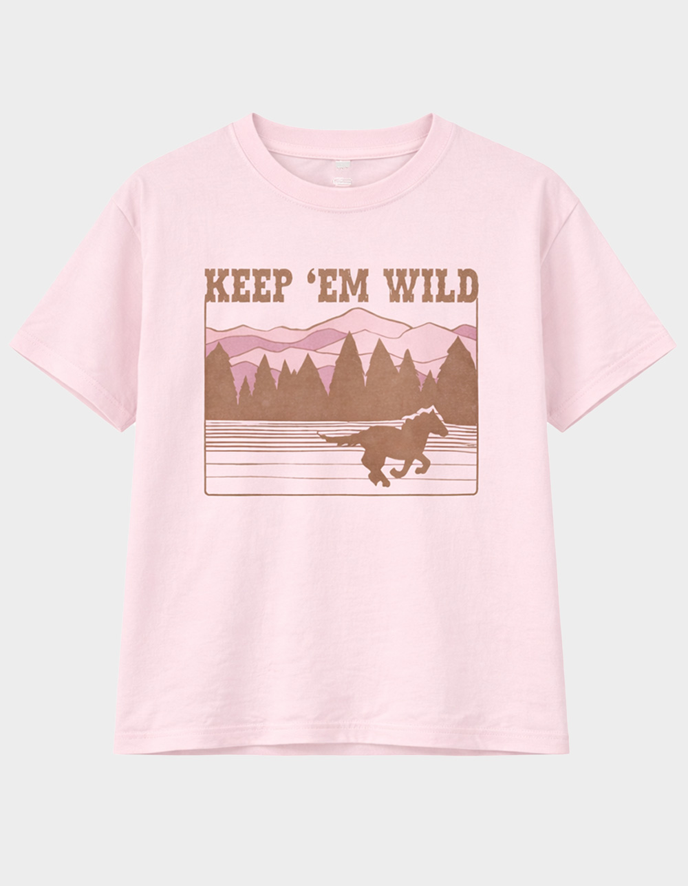 PRINCE PETER Keep Em Wild Girls Tee - BABY PINK