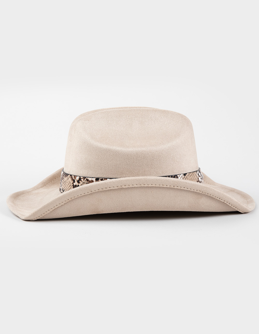 Snakeskin Cowboy Hat - BEIGE