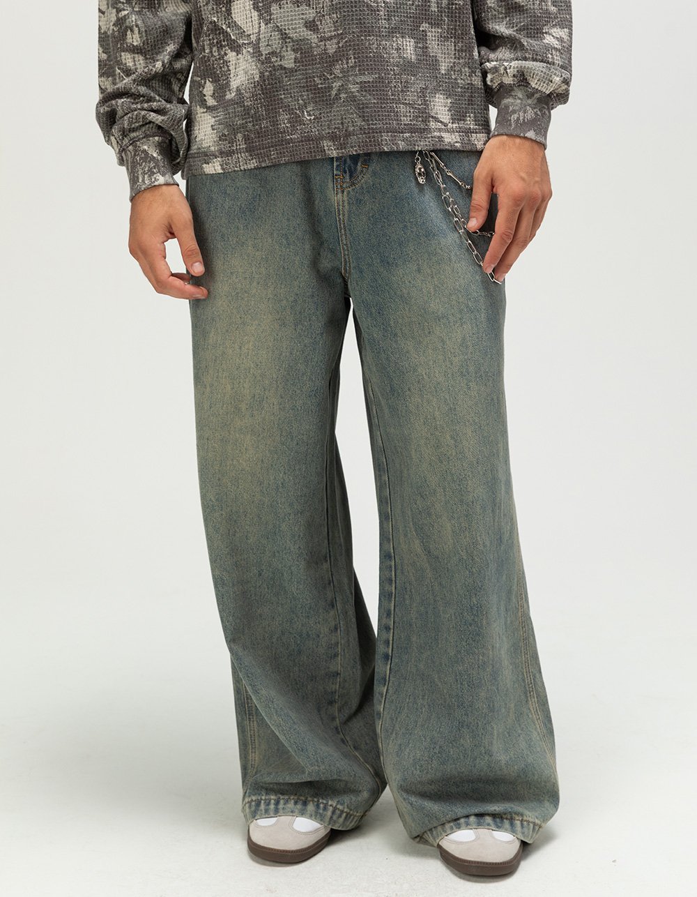 RSQ Mens Ultra Baggy Jeans - ACID WASH