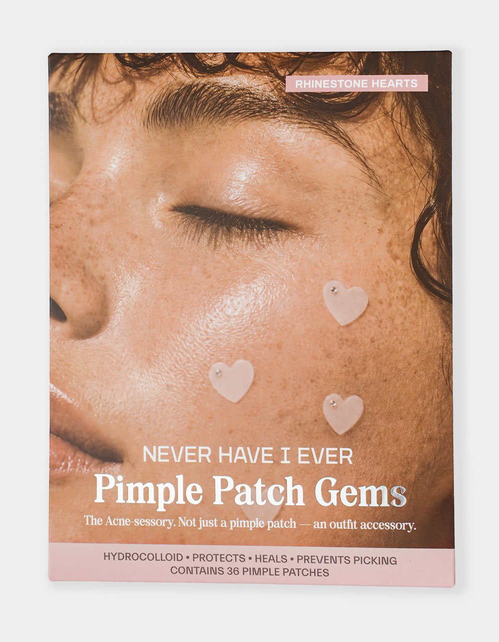 NEVER HAVE I EVER Rhinestone Hearts Pimple Patch Gems - PINK