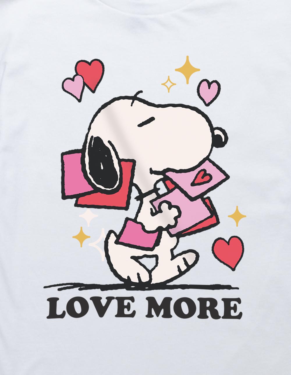PEANUTS Snoopy Love More Unisex Kids Tee - WHITE