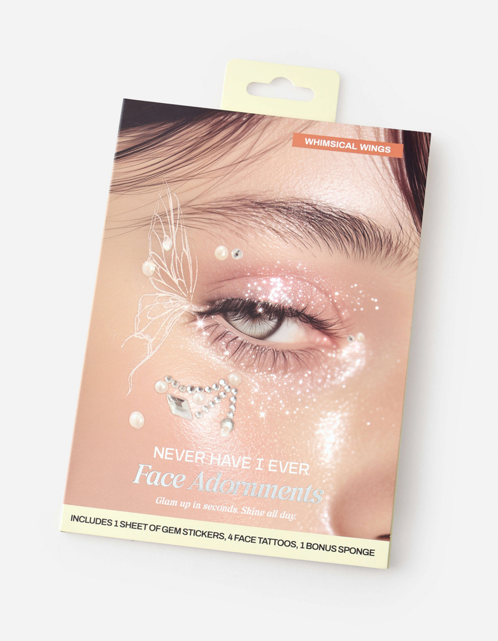 NEVER HAVE I EVER Whimsical Wings Face Adornments - SILVER