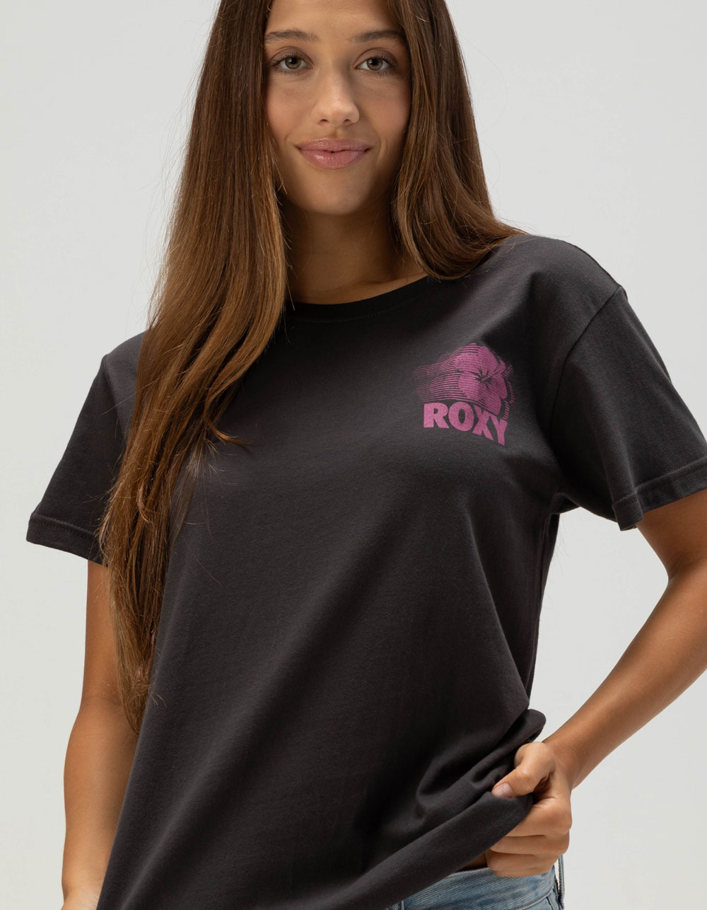 ROXY Surf Team Womens Boyfriend Tee - BLACK
