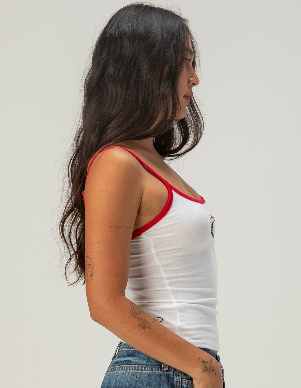ED HARDY Retro Tiger Womens Tank Top - WHITE