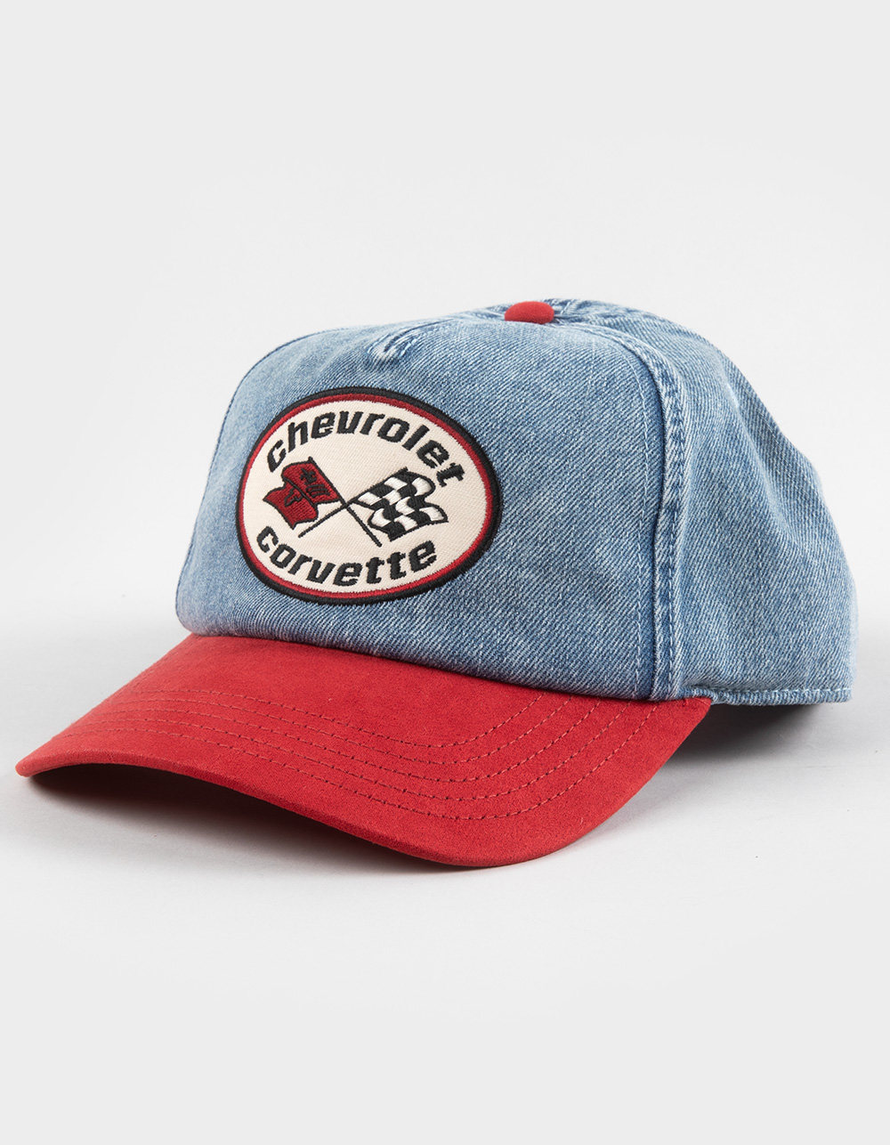 AMERICAN NEEDLE Chevrolet Corvette Womens Snapback Hat - RED